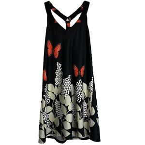 Funky‎ People sleeveless dress soft artsy floral boho festival size small